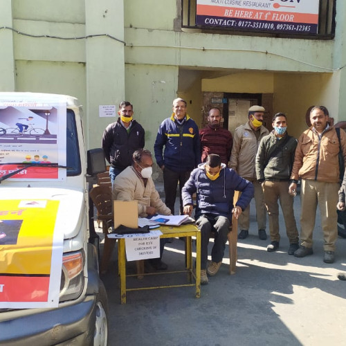 Health Camp For Eye Checking Of Drivers
